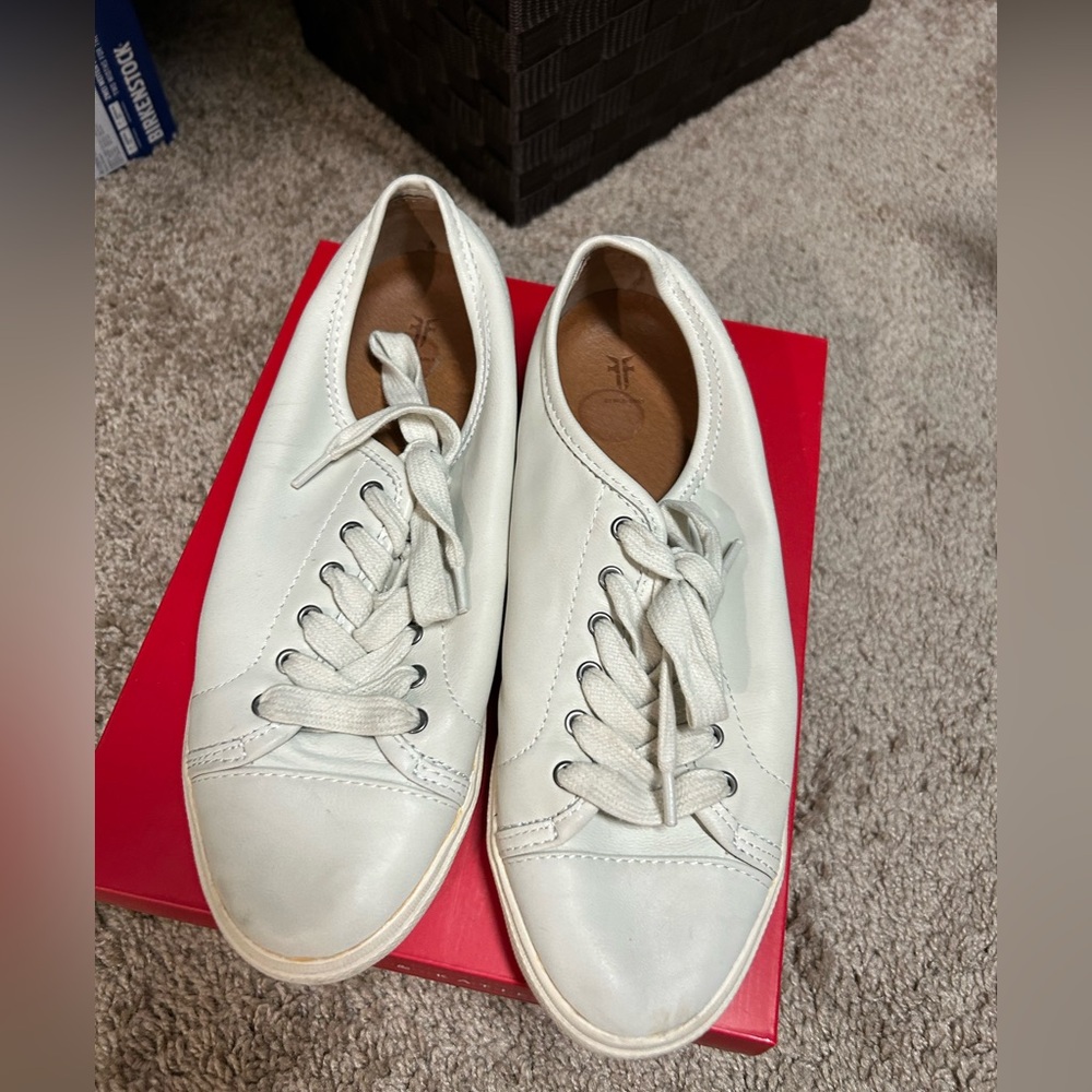 Frye Women's White Leather Sneakers